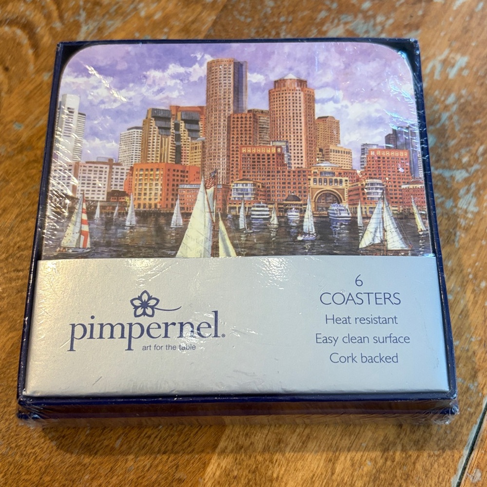 Pimpernel set of 6 coasters 8049 Boston Harbor Sail new in package